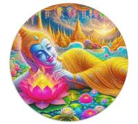 Buddha-Statue 1000 Pezzi Di Puzzle Rotondo Creativo Regali Difficile E Impossibile Per Famiglia 1000pcs (67.5x67.5cm)
