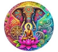 Buddha-Statue 1000 Pezzi Di Puzzle Rotondo Creativo Regali Educativo Per Adulti E Bambini 1000pcs (67.5x67.5cm)