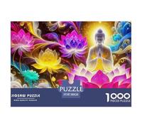 Buddha-Statue 1000 Pezzi Puzzle Adulti Impegnativo E Difficile Per Difficoltà Sfida Per Adulti E Ragazzi Collection Puzzle Per Gioco Familiare, Festa Aziendale Regalo Per Amore E Amico 38x26cm/1000p