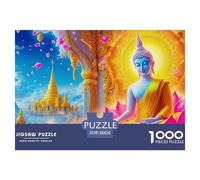 Buddha-Statue 1000 Pezzi Puzzle Adulti Impegnativo E Difficile Per Qualità Premium Per Adulti E Bambini Da 14 Anni E Più Puzzle Per Gioco Familiare, Festa Aziendale Regalo Per Amore E Amico 38x26cm/