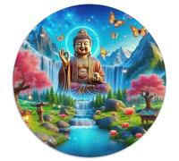Buddha-Statue 1000 Pezzi Puzzles Forma Rotonda Puzzle Per Lei O Lui Puzzle Creativo Arte Ecofriendly 1000pcs (67.5x67.5cm)
