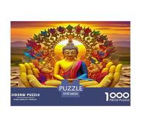 Buddha-Statue Jigsaw Puzzle Impossibili 1000 Pezzi Decorazione Per La Casa. Rilassamento E Intelligence Per Adulti E Bambini Da 12 Anni 38x26cm/1000pcs