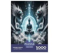 Buddha Statue Jigsaw Puzzle Impossibili 1000Pcs Decorazione Per La Casa. Rilassamento E Intelligence Per Adulti E Ragazzi Da 14 Anni 70x50cm/1000pcs