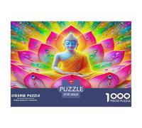 Buddha-Statue Jigsaw Puzzle Impossible 1000Pcs Decorazione Per La Casa. Giochi Rilassamento E Intelligence Per Adulti E Bambini Da 12 Anni 38x26cm/1000pcs