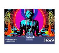 Buddha-Statue Puzzle 1000 Pezzi Per Adulti E Bambini Con Una Misura Impegnativo E Difficile Giochi Rilassamento E Intelligence,Regalo 38x26cm/1000pcs