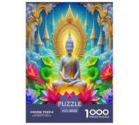 Buddha-Statue Puzzle Impossible 1000 Pezzi Decorazione Per La Casa. Rilassamento E Intelligence Per Adulti E Bambini Da 12 Anni 38x26cm/1000pcs