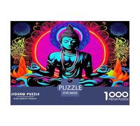 Buddha-Statue Puzzles Giochi Educativo 1000 Elementi Chinese Mythological Style Puzzle Di Cartone Decorazione Perfetta Sfide Divertenti Per Adulti 38x26cm/1000pcs