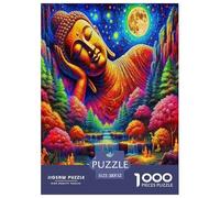 Buddha-Statue Puzzles Intrattenimento Creativo 1000 Pezzi Classici Chinese Mythological Style Puzzle Decorazione Perfetta Giochi-rompicapo Per Adulti E Bambini 52x38cm/1000pcs