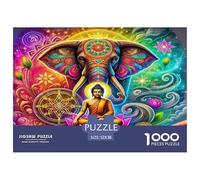 Buddha-Statue Puzzles Intrattenimento Creativo 1000 Pezzi Giochi Chinese Mythological Style Puzzle Relax Decora La Casa Giochi-rompicapo Per Adulti E Ragazzi 52x38cm/1000pcs