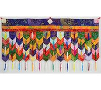 BUDDHAFIGUREN Arazzo buddhista chukor 99 cm x 40 cm Tibet broccato