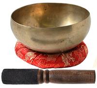 Buddhafiguren/Billy Held - Campana tibetana lavorata a mano, con accessori 400-450g bronzo