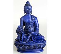 BUDDHAFIGUREN/Billy Held Medicha, Statua Buddha in resina, blu, altezza 11 cm