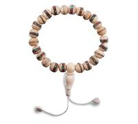 BUDDHAFIGUREN Hand-Mala - Bracciale buddista, realizzato in corno di yak - 8mm, con pietre, colore chiaro