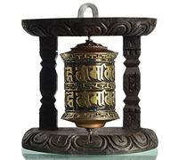 BUDDHAFIGUREN Ruota per preghiera a muro - rame 10 cm