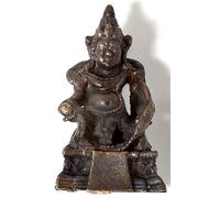 BUDDHAFIGUREN Statua Buddista/induista - Jambhala - Kubera - Ottone 3 cm