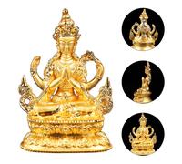 Buddhism theme figurine avalokitesvara ornamento lega statua di buddha (dorato)