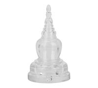 Buddismo Dagoba Mascotte Tempio Acrilico Buddista Pagoda Statua Buddista Artigianato Ornamento per contenere reliquie tibetane Oggetti sacri Scritture