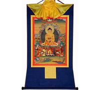Buddismo Tibetano Arte Thangka, Madre Buddha, Arazzo Buddha con Pergamena, for Altare Buddista Meditazione Zen (Color : Green Tara, Size : 36cm*28cm) (Color : Shakyamuni, Size : 85cm*64cm)