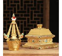 Buddismo tibetano Bodhi Stupa Tower Decor Art Craft Scultura per ufficio
