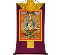 Buddista Tangka, appeso a parete tibetana, Otto forme di Padmasambhava, Guru Rinpoche, Lotus Born, Thangka Brocade, for Zen (Colore: Blu, Dimensioni: Medio (62 cm*47c (Col (Color : Purple, Size : Me