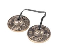 Buddista tibetano Tingsha Bells, Buddismo fatto a mano in ottone Piatti Yoga Meditazione religiosa Apparecchio musicale