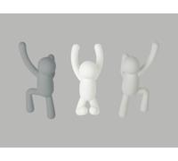 Buddy Ganci Bianco Grigio Appendiabiti Guardaroba By Umbra 3er Set 318165-023
