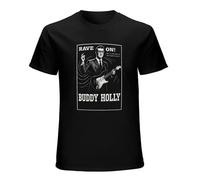 Buddy Holly Rave Auf Short Sleeves Men's Fashion T Shirts Black XXL
