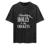 Buddy Holly The Crickets Rock N Roll Legend Rockabilly Peggy Sue Vintage Washed Tee Unisex Short Sleeve Size XL