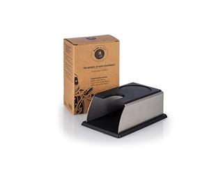 Buddy´s Bar - Barista Edition, Premium pressostato per Tutte Le Dimensioni di Tamper, 14 x 7/9 cm, Altezza: 5,5 cm, Stazione di Pressione per portafiltro Espresso, Accessorio Barista, Nero