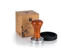 Buddy´s Bar - Barista Edition, Premium Tamper, diametro base 51 mm, altezza 10 cm, acciaio inox, timbro per espresso per portafiltro, vaporizzatore per caffè con tappetino in silicone, manico in legno