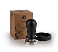 Buddy´s Bar - Barista Edition, pressacaffè di Alta qualità, Ø 53 mm, Base Altezza: 10 cm, in Acciaio Inox, Timbro Espresso per portafiltro da 53 mm, tampone da caffè con Tappetino in Silicone