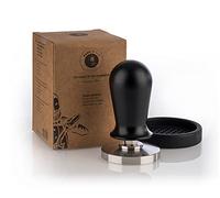 Buddy´s Bar - Barista Edition, pressacaffè di Alta qualità, Ø 58 mm, Base Altezza: 10 cm, in Acciaio Inox, Timbro Espresso per portafiltro da 58 mm, tampone da caffè con Tappetino in Silicone