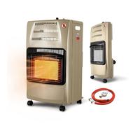 Avilia - Stufa a Gas Richiudibile 4200W con 3 Livelli di Riscaldamento, Accensione Piezoelettrica e Vano Porta-Bombola da 15Kg, Compatta e Facile da Riporre Beige