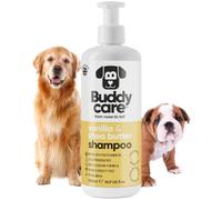 Buddycare Shampoo per Cani Alla Vaniglia e al Burro di Karité, Shampoo Idratante per Cani, dal Profumo Fresco, Con Aloe Vera e B5 (500 ml)