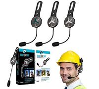 BuddyChat Trio - Citofono con 3 moduli auricolari Bluetooth con portata fino a 1 km - vivavoce con cancellazione del rumore DSP e connessione smartphone