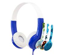 Buddyphones Discover Volume Limiting Kids Headphones | Durable, Comfortable,& Customizable| Blue