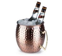Buddy's Bar - Moscow Mule secchiello del ghiaccio per bottiglie, glacette, capacità 5 litri, raffreddatore in acciaio inossidabile, effetto rame antico martellato, tazza da cocktail gigante