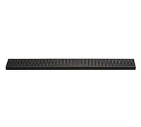Buddy's Bar - Tappetino da Bar 60 x 8 cm, Altezza: 1 cm, Scolapiatti, Asciugatura Rapida per Bicchieri e Stoviglie, in Plastica, Nero