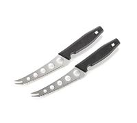Buddy's Blades - Coltello da formaggio, Set di 2, Set di coltelli, Manico ergonomico, Lunghezza 25 cm, Acciaio inossidabile, Nero