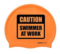 BUDDYSWIM 250851, Cappello in Silicone Nessun Genere, Arancione, Taglia Unica