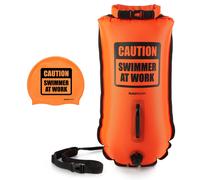 BUDDYSWIM 28 L Set di Boa Nuoto Acque Libere e Cuffia. Boa Nuoto per Nuotare in