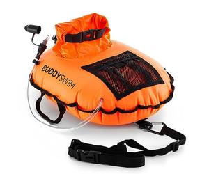 BUDDYSWIM Boa da Nuoto Acqua Aperta Hydrastation 10 Litri con Borsa Impermeabile Centrale di Facile Accesso per riporre appartenenze, Bottiglia d'Acqua o Cibo. Include Custodia Impermeabile per
