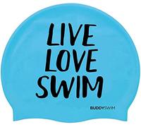 BUDDYSWIM Cappello Nuoto Uomo e Donna in Silicone per Piscina o Acqua Aperta, Cappello in Silicone Nuoto per Uomo e Cappello Piscina Donna Capelli Lunghi. Colore Accattivante Buona visibilità. Colore