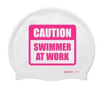 BUDDYSWIM Cappuccio da nuoto in silicone per uomo e donna, per piscina o acque libere, cappuccio da nuoto in silicone. Colore vivace, buona visibilità.