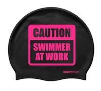 BUDDYSWIM Cappuccio da nuoto in silicone per uomo e donna, per piscina o acque libere, cappuccio da nuoto in silicone. Colore vivace, buona visibilità.