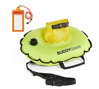 BUDDYSWIM Boya Nuoto Acqua Aperta Hydrastation 10 L con borsa impermeabile centrale di facile accesso per riporre appartenenze, bottiglia d'acqua o cibo. Include custodia impermeabile per cellulare.