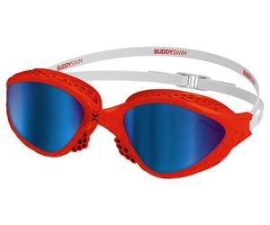 Buddyswim ozeanx occhiali da nuoto rosso bianco blu a specchio