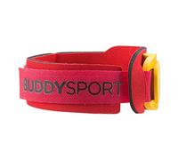 BUDDYSWIM Porta Chip. Supporto per Caviglia in Neoprene regolabile. Fascia Elastica per Caviglia. Accessorio sportivo ideale per Nuoto, Ciclismo, Corsa, Triathlon o Altri Sport. Rosso
