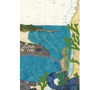 Bude Cornwall A6 pocket notebook journal - coastal nautical designs sewn onto old sea charts maps | 120 lined pages