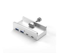 budebuse 4 porte in alluminio esterno Dock Station USB 3.1 Tipo C Clip Hubs 10 Gbit/s Trasferimento dati Per PC Scrivania Computer Accessori Scrivania Hub USB